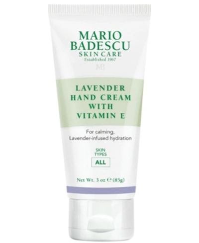 Shop Mario Badescu Lavender Hand Cream With Vitamin E, 3 oz In Clear