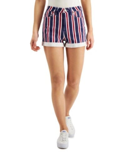 Shop Dickies Juniors' Americana Striped Denim Shorts