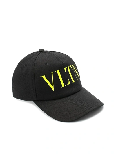 Shop Valentino Vltn Hat In Black Yellow