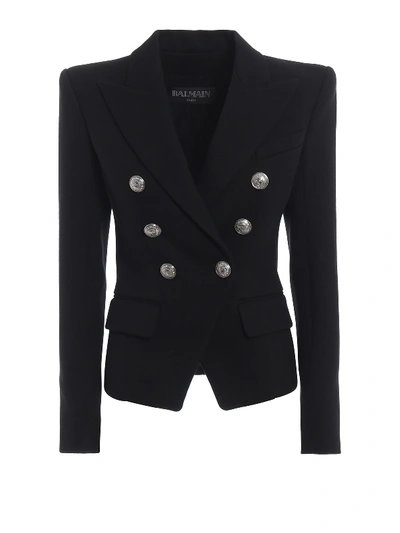 Shop Balmain Jacket In Black