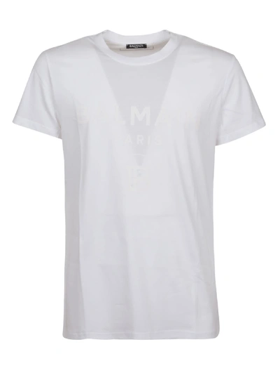 Shop Balmain T Shirt In Fa Blanc