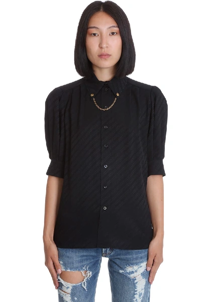 Shop Givenchy Shirt In Black Silk