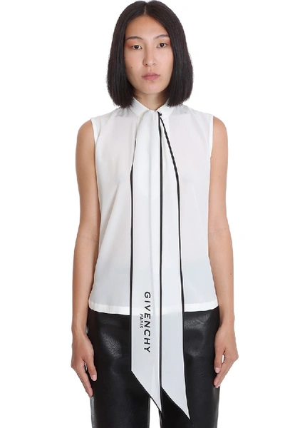 Shop Givenchy Topwear In White Silk