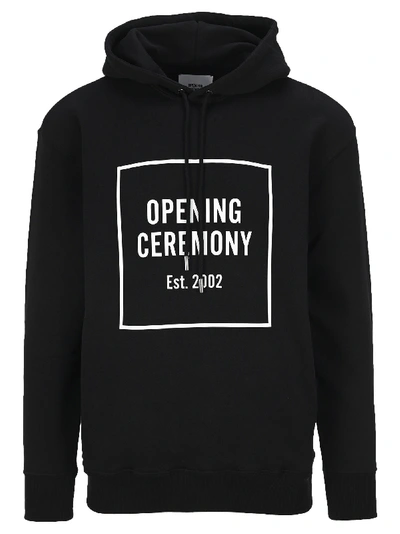 Shop Opening Ceremony Logo Hoodie In Black