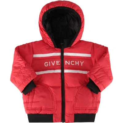Shop Givenchy Red Jacket For Baby Boy With Logo