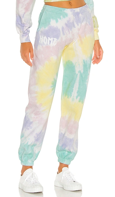 Shop Lovers & Friends Home Rock Tour Sweatpant In Pastel Tie Dye