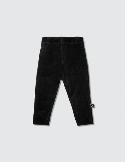 Shop Nununu Velvet Tailored Pants In Black