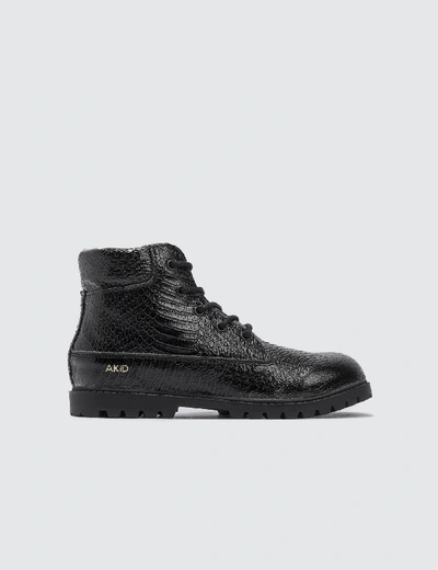 Shop Akid Atticus Embossed Snake Skin In Black