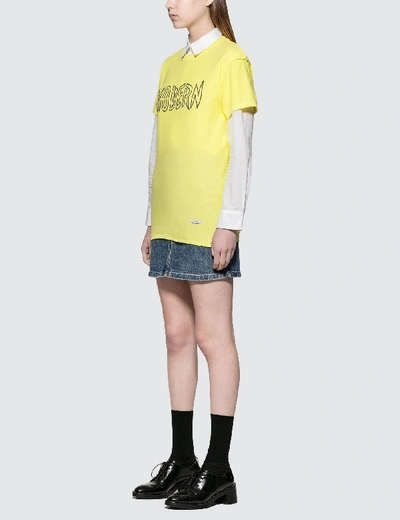 Shop Blouse Meta-modern S/s T-shirt In Yellow