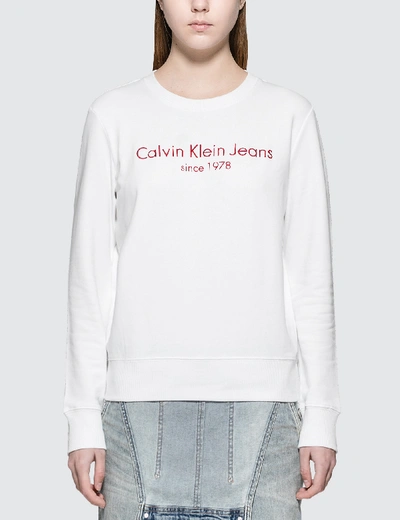 Shop Calvin Klein Jeans Est.1978 Halia L/s T-shirt In White