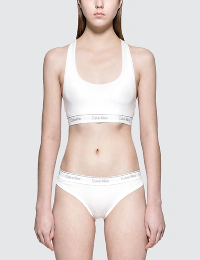 Shop Calvin Klein Underwear Andy Warhol Unlined Bralette In White