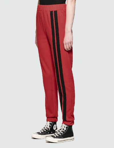 Shop Danielle Guizio Cotton Sweatpants In Red