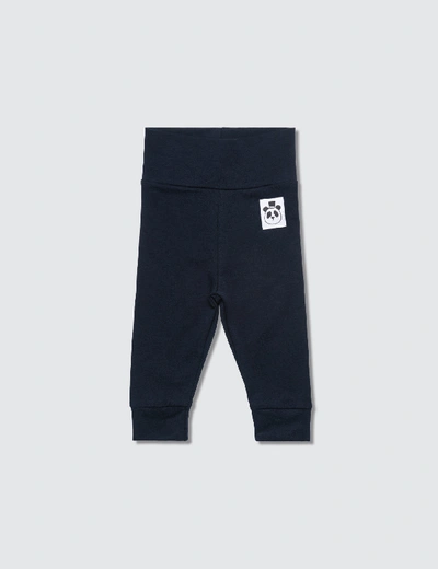 Shop Mini Rodini Basic Nb Leggings In Blue