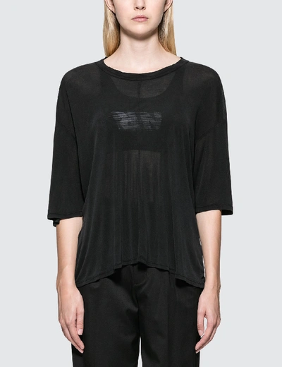 Shop Ben Taverniti Unravel Project Lines Reverse V Cut T-shirt In Black