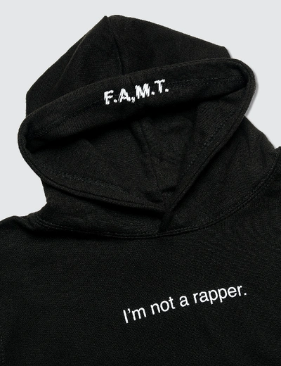 Shop F.a.m.t. Kids' I'm Not A Rapper. Hoodie In Black