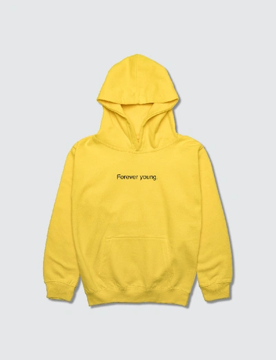 Shop Famt Kids' Forever Young. Hoodie In Yellow