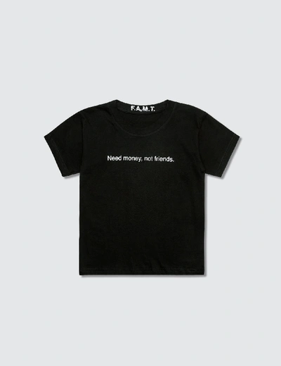 Shop Famt Kids' Need Money, Not Friends. Short-sleeve T-shirt In Black