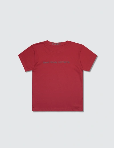Shop Famt Kids' Need Money, Not Friends. Short-sleeve T-shirt In Red