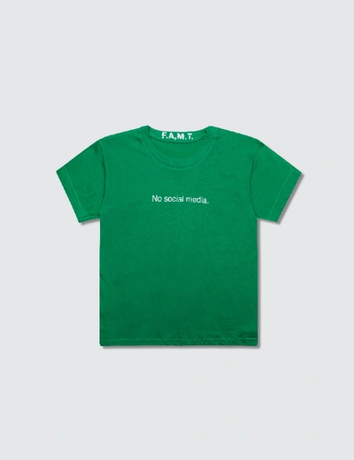 Shop F.a.m.t. Kids' No Social Media. Short-sleeve T-shirt In Green