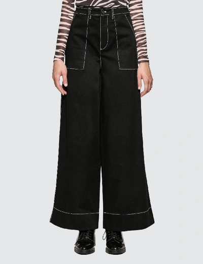 Shop Ganni Hewson Pants In Black