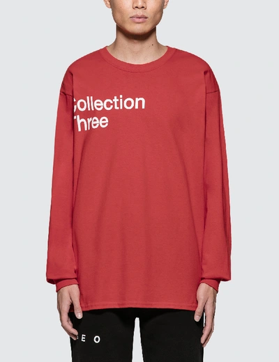 Shop Geo L/s T-shirt In Red