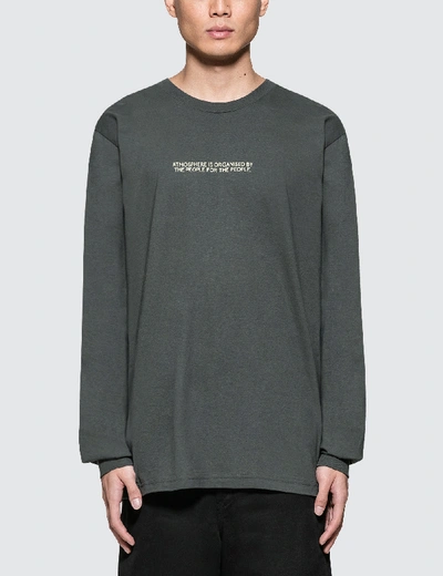 Shop Geo Ends L/s T-shirt In Grey