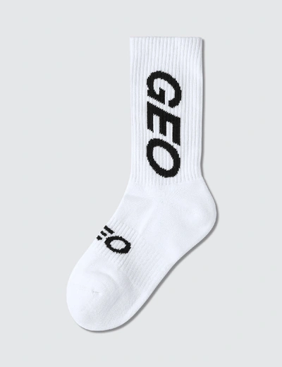 Shop Geo Essential Logo Socks In White