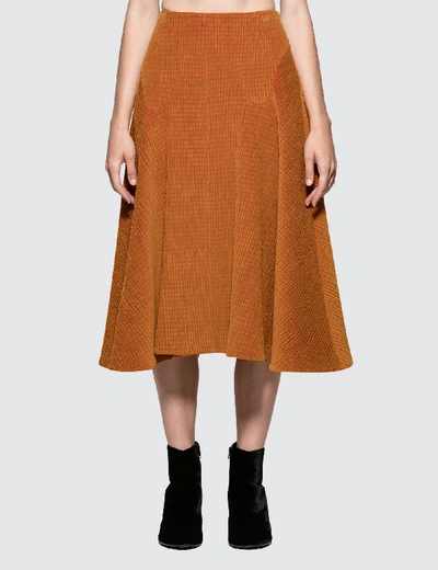 Shop Aalto Heavy Jersey Flare Skirt In Orange