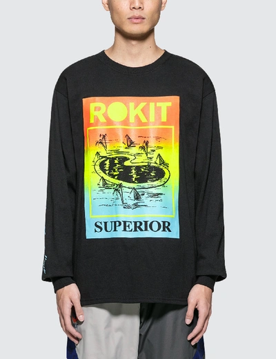 Shop Rokit Vacation L/s T-shirt In Black
