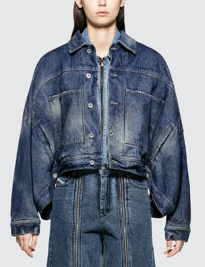 Shop Diesel Red Tag Jean Jacket In Blue