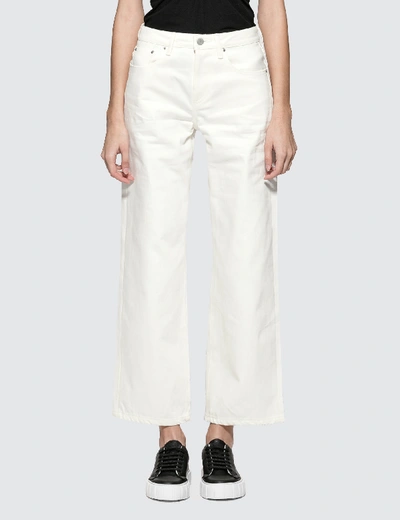 Shop John Elliott Lydia Ivory Wide Leg Jeans In White