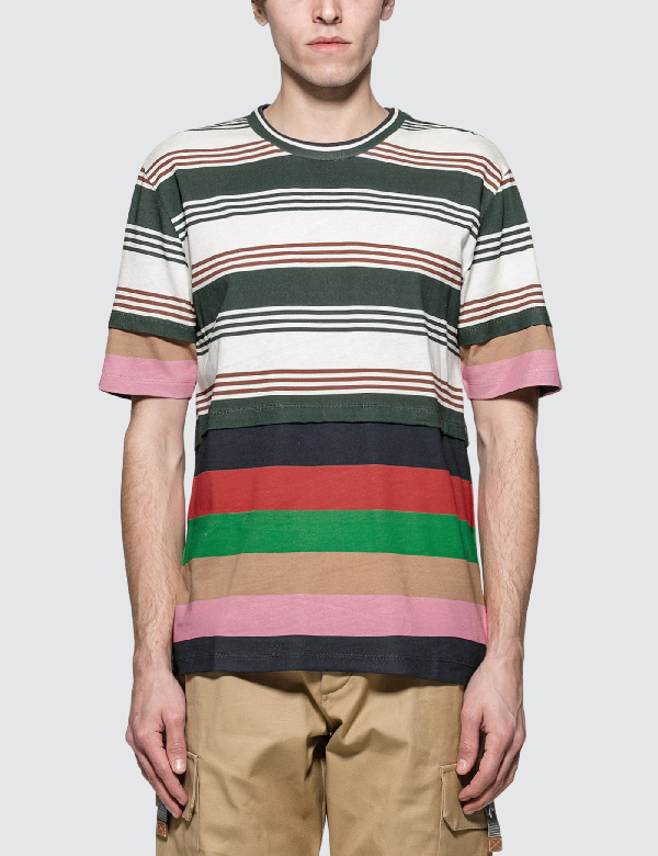 Loewe Double Layer Stripe S/s T-shirt In Multicolor | ModeSens