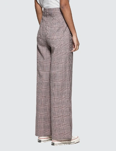 Shop Ganni Hewitt Wide Leg Pants In Pink