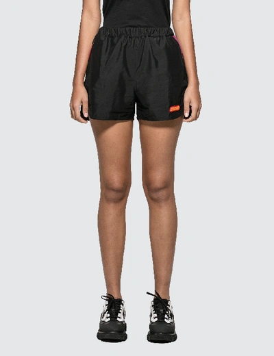 Shop Heron Preston Elastic Nylon Shorts In Black