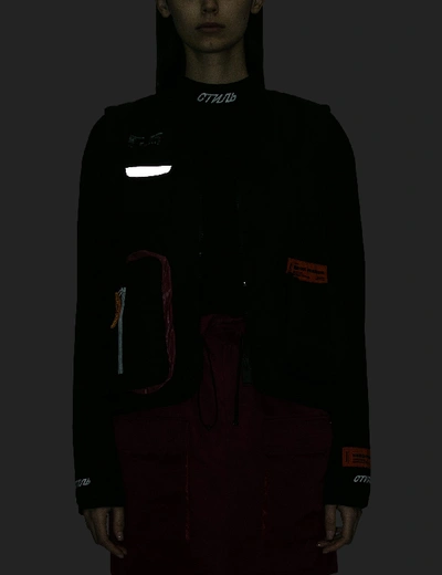 Shop Heron Preston Nylon Tool Vest Jacket In Black