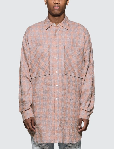 Shop Faith Connexion Tweed Overshirt In Pink