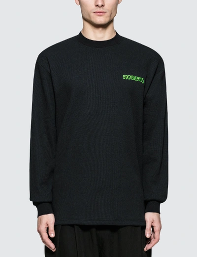 Shop Sankuanz Long Sleeve T-shirt In Black