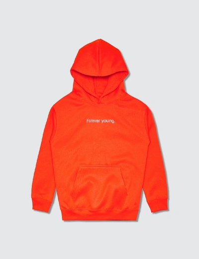 Shop Famt Kids' Forever Young Hoodie In Orange