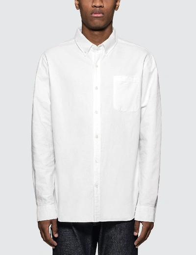 Shop Vanquish Icon Oxford L/s Shirt In White