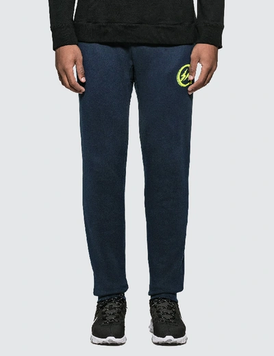 Shop Vanquish Icon Print Sweat Pants In Blue