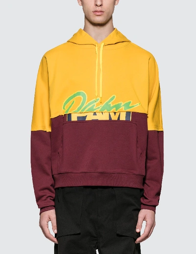 Shop Perks And Mini S.loops Halfway Hooded Sweatshirt In Yellow