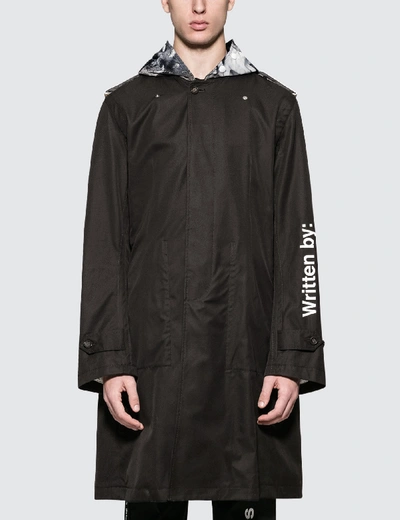 Shop Takahiromiyashita The Soloist Wrapped Collar Rain Coat In Black