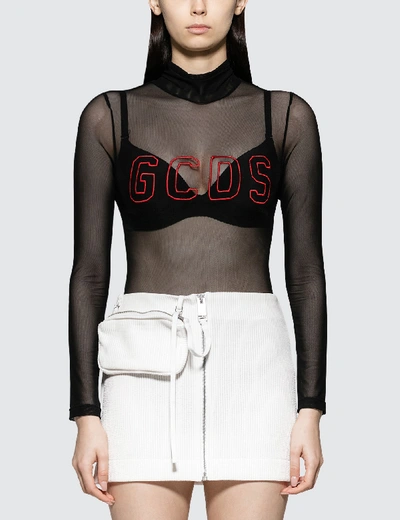 Shop Gcds Logo Bodysuit In Black