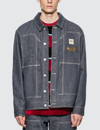 Shop Alyx X Stussy Denim Jacket In Blue