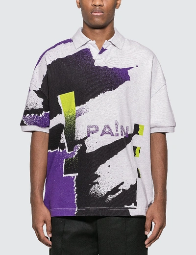 Shop Alexander Wang Oversize Printed Jersey Polo In Multicolor