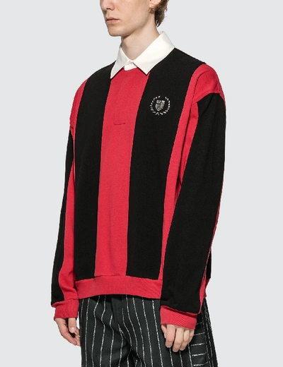 Shop Alexander Wang Heavy Jersey Rugby Polo Shirt In Red