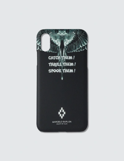 Shop Marcelo Burlon County Of Milan Catch Them Wings Iphone X Case In Black