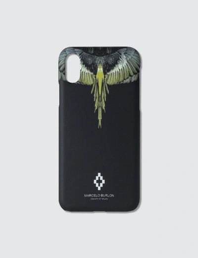 Shop Marcelo Burlon County Of Milan Yellow Wings Iphone X Case In Black