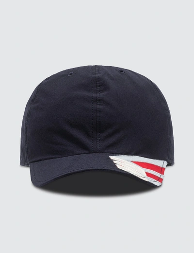 Shop Marni Embroidered Logo Cap In Blue