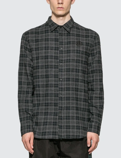 Shop Mcq By Alexander Mcqueen Rollins Flannel Shirt In Grey